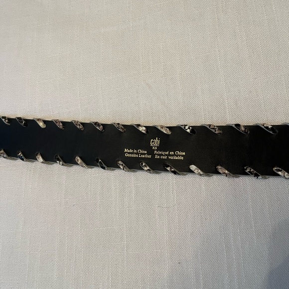 CAbi Serpent Belt with Gold Double Ring Buckle - Picture 4 of 5